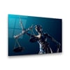 Themis Heykeli 4 Yatay Cam Tablo-Glass Art Concept