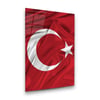 Türk Bayrağı Dikey Cam Tablo-Glass Art Concept