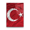 Türk Bayrağı Dikey Cam Tablo-Glass Art Concept