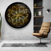 Yaşam Çiçeği 2 Yuvarlak Cam Tablo-Glass Art Concept