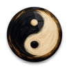 Ying ile Yang Denge Sembolü 2 Yuvarlak Cam Tablo-Glass Art Concept