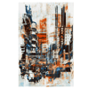 Abstract City Chaos Yağlı Boya Dokulu TabloYağlı Boya Dokulu Soyut TablolarTablolife