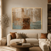 Abstract Door Yağlı Boya Dokulu TabloYağlı Boya Dokulu Soyut TablolarTablolife