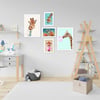 Cute Giraffe Çerçeveli Poster SetiPosterlerTablolife.com
