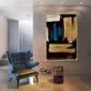 Gold & Black - Yağlı Boya Dokulu TabloYağlı Boya Dokulu Soyut TablolarTablolife.com