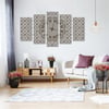 Motif Saatli 5 Parçalı Kanvas TabloParçalı KanvasTablolife.com