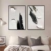 Siyah Beyaz İkili Set 3D Yoğun Yağlı Boya Tablo3D Yoğun Yağlı Boya TablolarTablolife