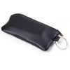 Siyah Deri Fermuarlı  Anahtarlık