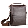Erkek Kahverengi Deri Omuz Çantası