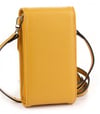 Sarı Deri Dikey Omuz Çantası