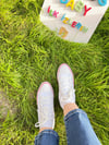 BEYAZ BOT YETİŞKİN KETEN SNEAKER