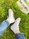 BEYAZ BOT YETİŞKİN KETEN SNEAKER