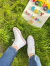 BEYAZ BOT YETİŞKİN KETEN SNEAKER