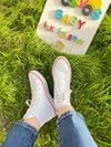 BEYAZ BOT YETİŞKİN KETEN SNEAKER