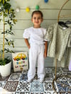 BEYAZ FİSTO BALON KOL BLUZ&PANTALON TAKIM