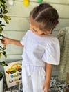 BEYAZ FİSTO BALON KOL BLUZ&PANTALON TAKIM