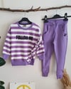 FOLLOW ME MOR ÇİZGİLİ TAKIM