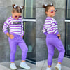 FOLLOW ME MOR ÇİZGİLİ TAKIM