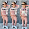 FOLLOW ME PUDRA ÇİZGİLİ TAKIM
