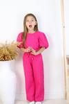 FUŞYA FİSTO BALON KOL BLUZ&PANTALON TAKIM