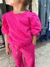 FUŞYA FİSTO BALON KOL BLUZ&PANTALON TAKIM