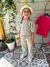 HAKİ FİSTO BALON KOL BLUZ&PANTALON TAKIM