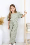 HAKİ FİSTO BALON KOL BLUZ&PANTALON TAKIM