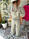 HAKİ FİSTO BALON KOL BLUZ&PANTALON TAKIM