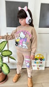 KAHVE BEST FRİENDS HELLO   İKİLİ EŞOFMAN TAKIMI