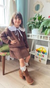 KAHVE YAKA DETAYLI  TRİKO TAKIM