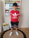 KIRMIZI ADİDAS ŞORTLU TAKIM