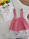 KIRMIZI KİRAZ FİSTO YAKALI BLUZ&SALOPET 