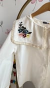 KREM KADİFE PANTALON & NAKIŞLI BLUZ  TAKIM