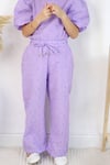 LİLA FİSTO BALON KOL BLUZ&PANTALON TAKIM
