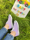 LİLA YETİŞKİN KETEN SNEAKER