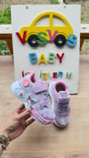 LİLA&PEMBE LASTİK BAĞCIKLI SNEAKER