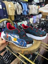 MAVİ SİYAH  ARABALI HAFİF TABAN DÜĞME MEKANİZMALI SNEAKER