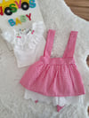 PEMBE KİRAZ FİSTO YAKALI BLUZ&SALOPET 