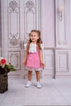 PEMBE KİRAZ FİSTO YAKALI BLUZ&SALOPET 