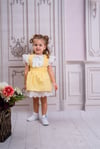 SARI KİRAZ FİSTO YAKALI BLUZ&SALOPET 
