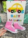 ŞEKER PEMBE BOT KETEN SNEAKER
