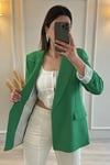 Blazer Ceket Düğmesiz Yeşil