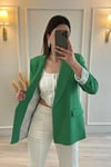 Blazer Ceket Düğmesiz Yeşil