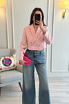 Dilvin Marka Crop Fit Ceket Pembe