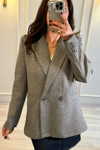Kaşe Blazer Ceket Gri