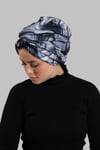 Antrasit Çapraz Büzgülü Tesettür Bone Sandy Desenli - Hürrem Bone 2511_25