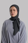 Antrasit Düz Klasik Eşarp İtalyan Dikişli Relax Kumaş Sade - Hürrem Bone 202209_25