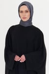 Antrasit Düz Klasik Şal Turlu Polyester Lüx Janjan - Hürrem Bone 202126_25