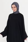 Antrasit Düz Klasik Şal Turlu Polyester Lüx Janjan - Hürrem Bone 202126_25