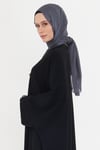 Antrasit Düz Klasik Şal Turlu Polyester Lüx Janjan - Hürrem Bone 202126_25